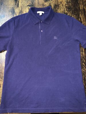 Burberry Brit Men's Purple Nova Check Short Sleeve Polo Shirt