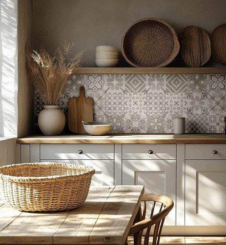 Küchenrückwand selbstklebend Mosaik beige Spritzschutz Folie - Bild 10 von 10
