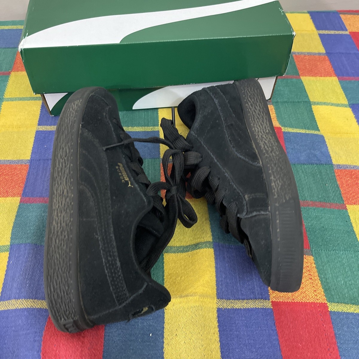 Puma Suede Classic XXI PS Skater Skateboard All Black Puma Suede Classic XXI PS Skater Skateboard All Black