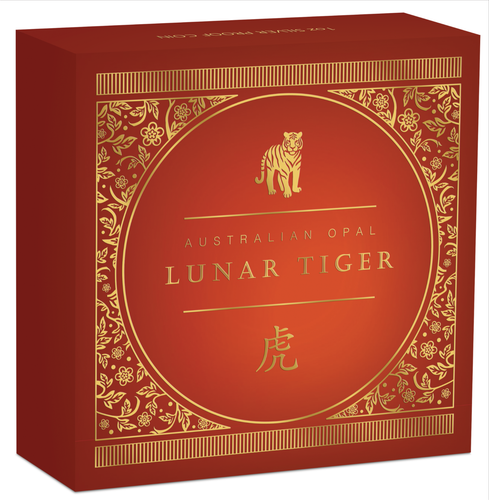 2022 Australia OPAL LUNAR Year of the Tiger 1 oz Silver Proof Coin NGC PF70 ER - Picture 4 of 4