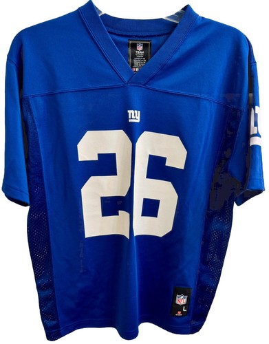 New York Giants NFL Team Apparel Youth L 14-16 Saquon Barkley #26 maglia blu