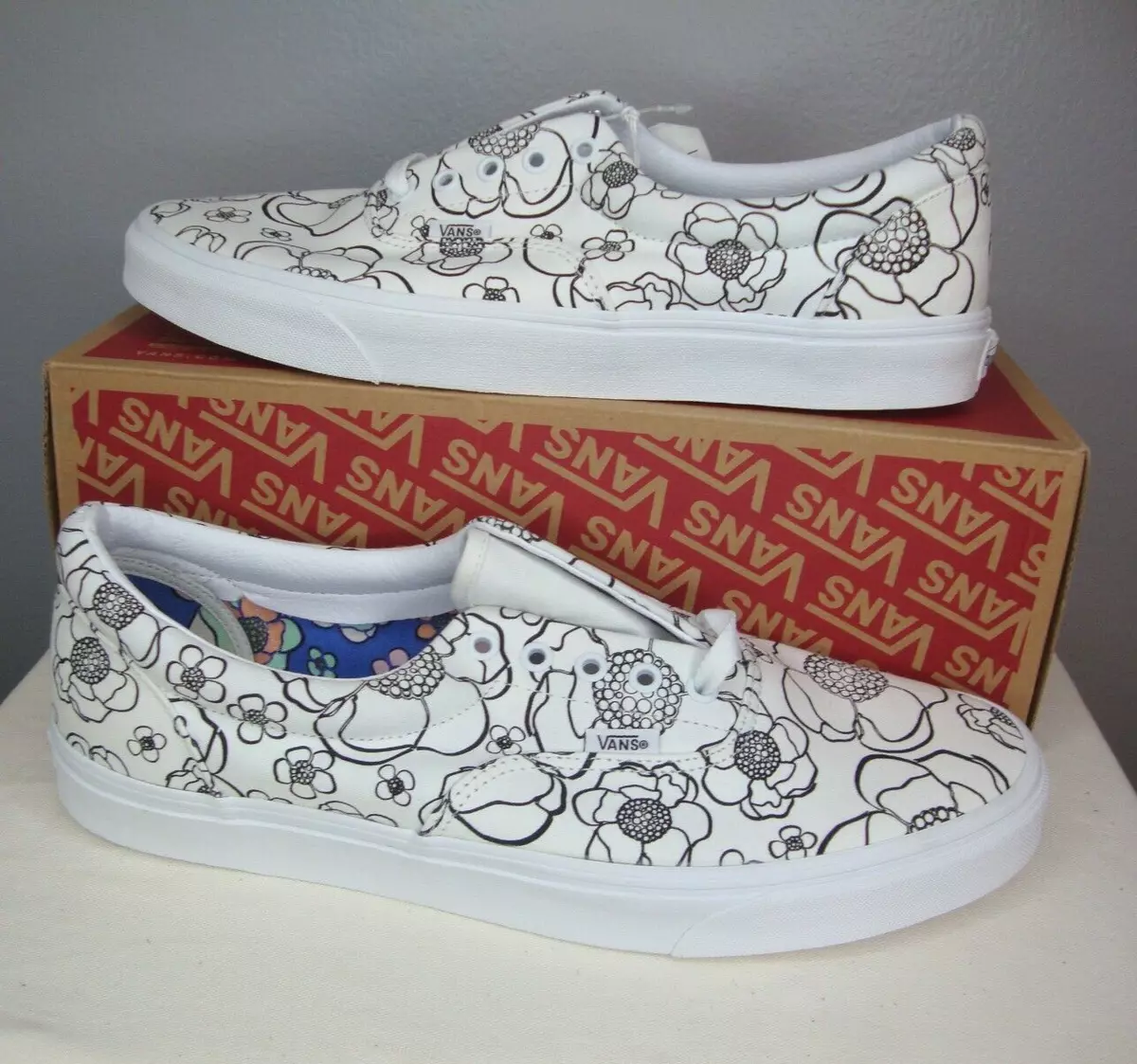 Colored white vans sale