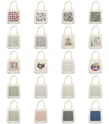 Ambesonne Sketch Form Tote Bag Reusable Linen Sack Shopping Books Beach
