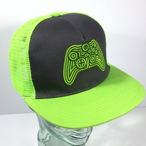 XBOX TRUCKER HAT Neon GREEN Mesh CAP 2021 EMBRIODERED CONTROLLER Culturefly