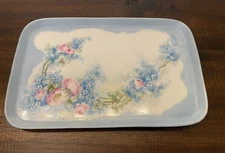 Antique PL Limoges France Porcelain HandPainted Platter Tray Victorian 1905-1930