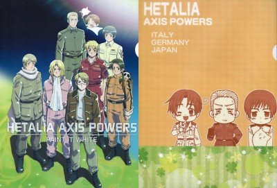 2 pcs clear file folder Hetalia Axis Powers anime Italy Germany Russia UK USA