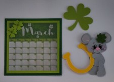 March Calendar Set. Scrapbook, Card making Paper Piecing