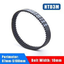 HTD3M Rubber Closed Loop Synchronous Timing Belt Perimeter 87-5100mm Width 10mm