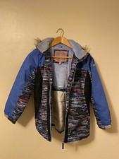 Free Country Girl's Winter Hooded w/ Fur Jacket - Size Medium Ages 10/12 