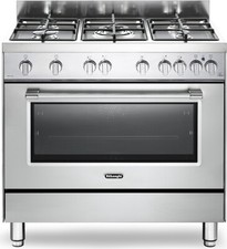 De Longhi Cucina a Gas con Forno a Gas Ventilato 5 Fuochi 90x60 cm PRO96GVXED