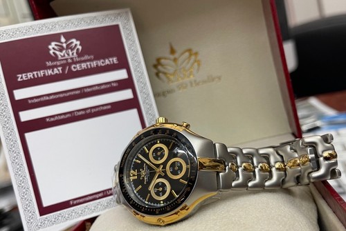 Koroner Chronograph Mens Watch 1 9/16in Stainless Matte Morgan & Headley MH-570 - Picture 3 of 9