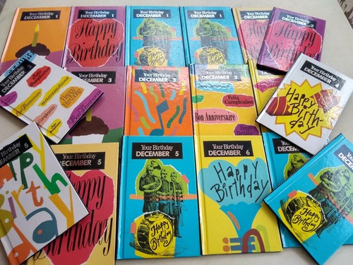 Libros de cumpleaños diciembre tapa dura prensa de Natalis década de 1990 8 1/4"" L x 5 1/4"" con ancho - Imagen 2 de 6