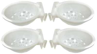 Lot of 4 pcs Bird aviary budgie canary Lovebird Plastic Nest Pan With Cage Hook
