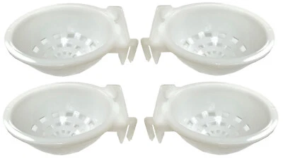 MCAGE Lot of 4 pcs Bird aviary budgie canary Lovebird Plastic Nest Pan With Cage Hook