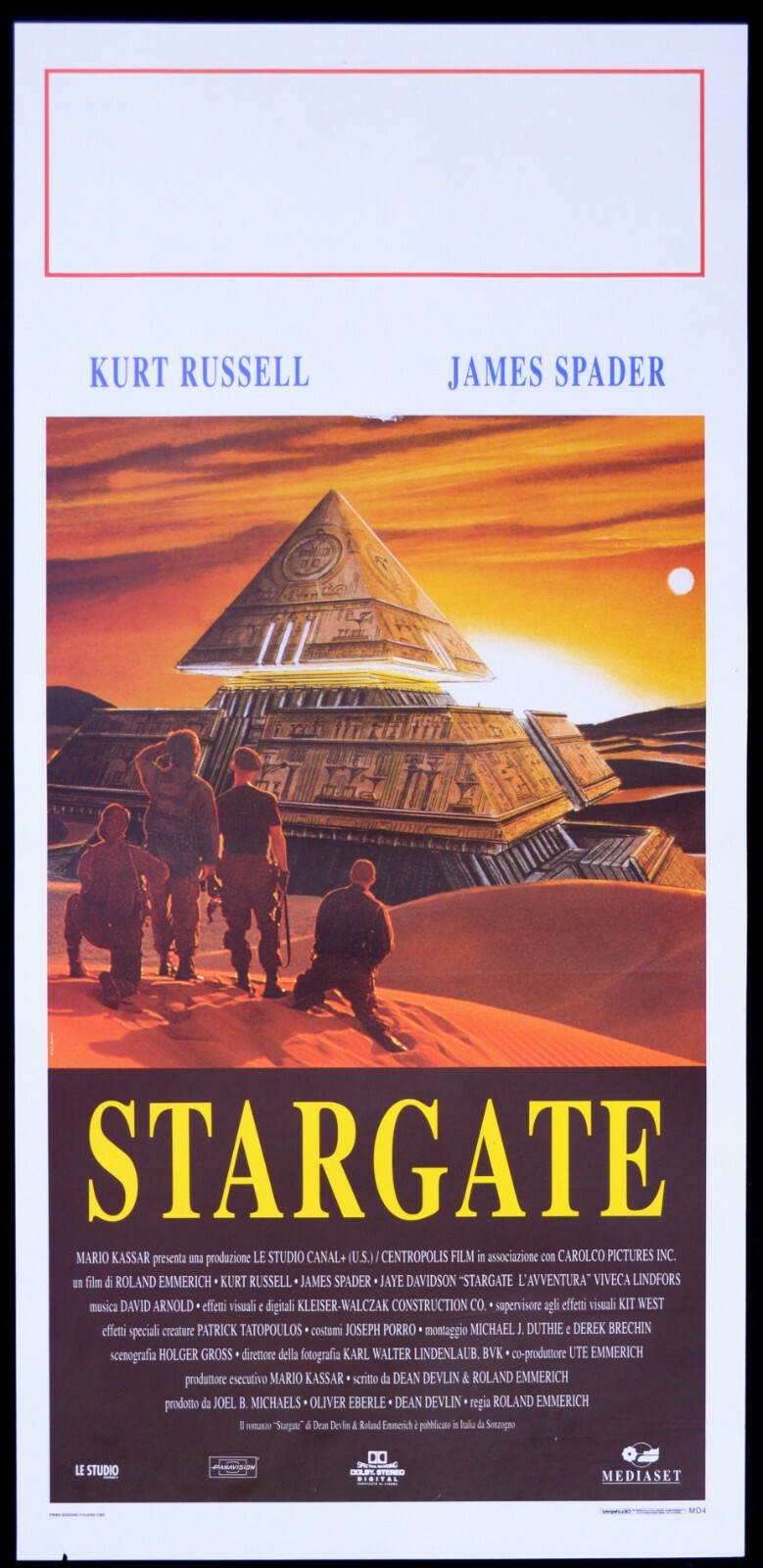 Locandina originale film Stargate (1994) - Regia di Roland Emmerich