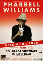 Pharrell Williams - Dear Girl Tour, Stuttgart 2014 | Konzertplakat | Poster