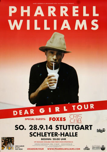 Pharrell Williams - Dear Girl Tour, Stuttgart 2014 | Konzertplakat | Poster-image