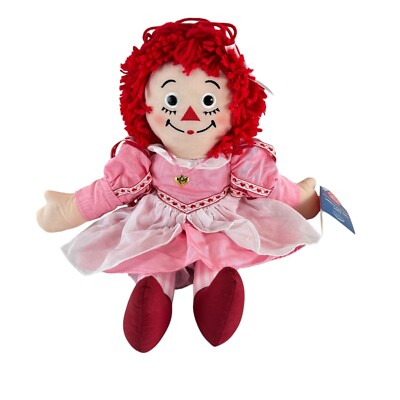 Applause 15'' Raggedy Ann VALENTINE'S DAY Doll Pink Heart Necklace Hasbro 2003