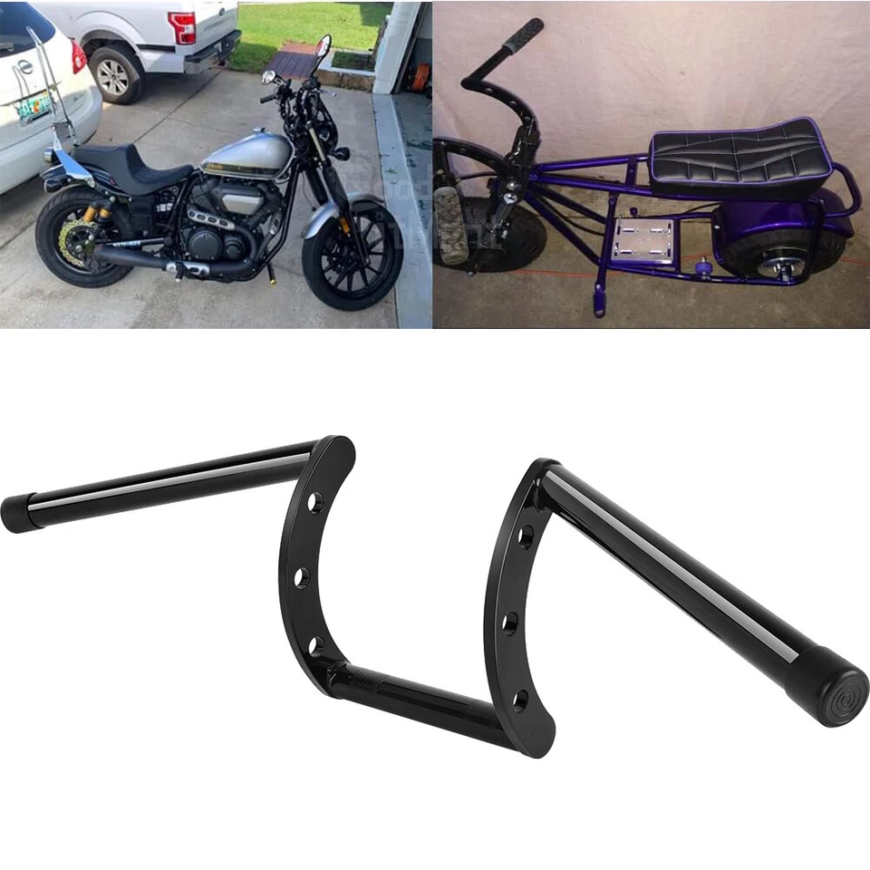 For Honda CMX250C Bobber 22mm 7/8" Motorcycle Bike Z Bars Black Drag Handlebar - Imagem 3 de 4