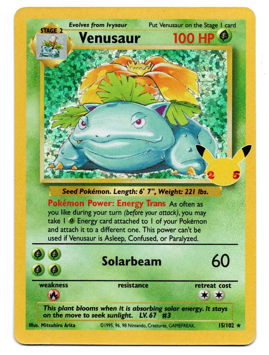 Venusaur Foil Celebrações Pokémon Carta Em Português15/102 - Ri Happy