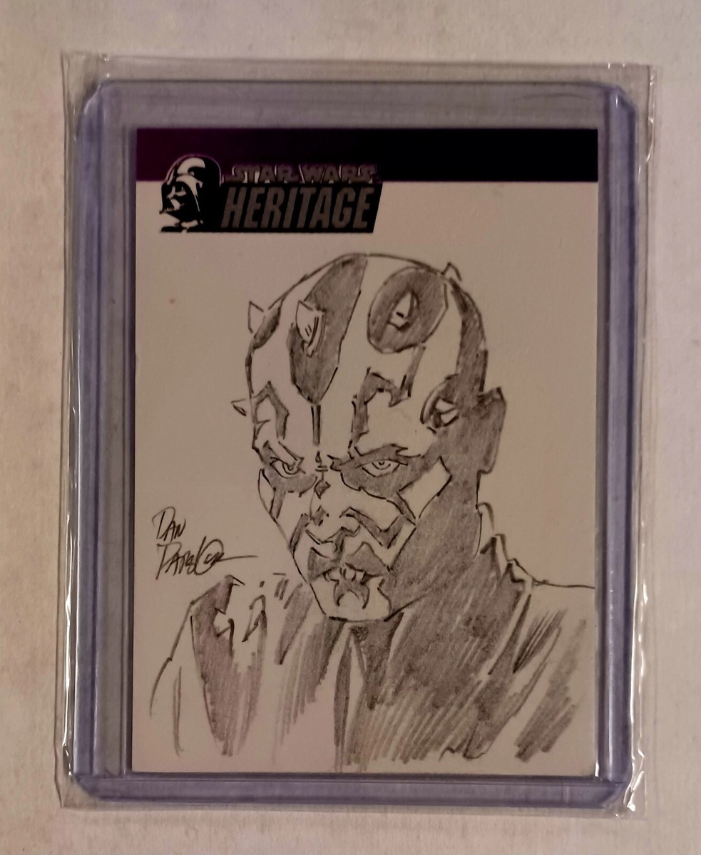 Topps Star Wars Heritage Sketch Card 1/1 DARTH MAUL DAN PARSONS