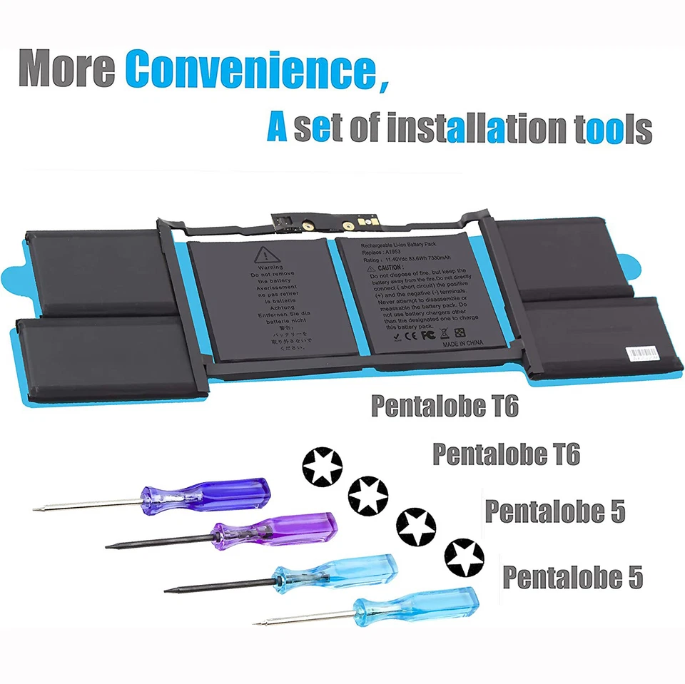OEM Batterie A1953 Für MacBook Pro 15" A1990 Jahr 2018-2019 AKKU 11.4V/83.6Wh - Bild 2 von 4