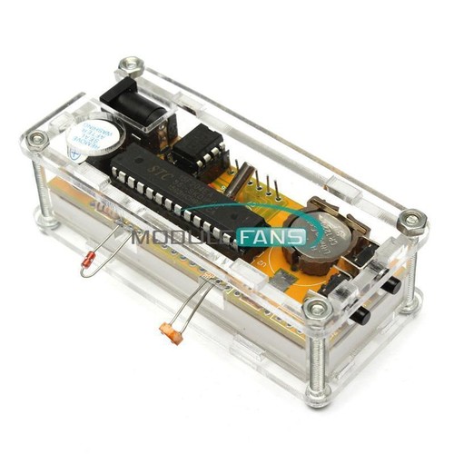 4-Digit LED Digital Electronic Clock DIY Kit Light Control Case Red/Blue/Green - Picture 25 of 41