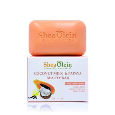 COCONUT MILK & PAPAYA BEAUTY BAR WITH VANILLA BEANS