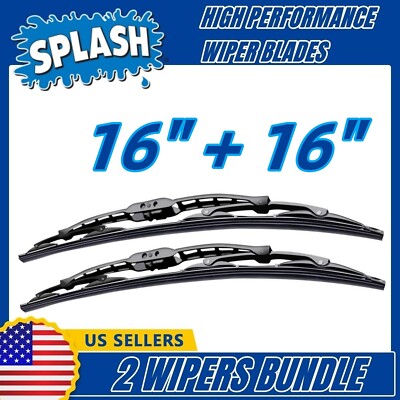 Matched Set 2 Wipers 16''+16'' Splash Wiper Blades 90-94 - 32-160/160