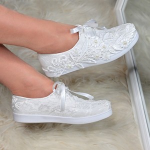 lace wedding trainers