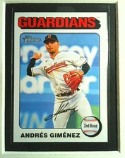 #360 Andrés Giménez 2024 Topps Heritage White Border Cleveland Guardians