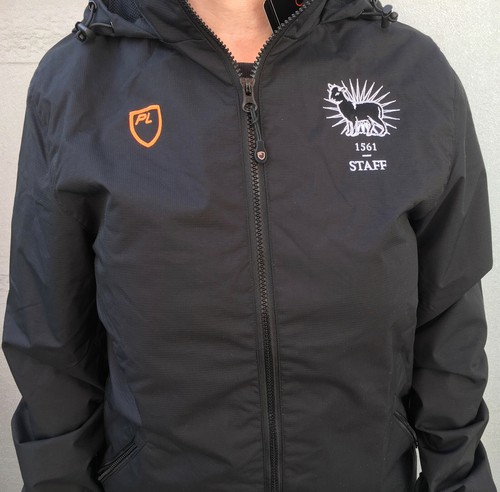 playerlayer STAFF MUJER WEATHERLAYER CHAQUETA DE LLUVIA NEGRA TALLA 10 NUEVA GRATIS REINO PP