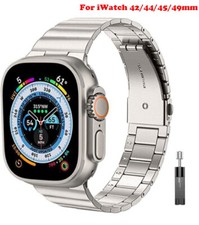 For Apple Watch Series 9 8 7 6 5 4 SE 45/49mm Metal Stainless Steel iWatch Band