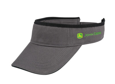 John Deere Sonnenblende Grau Logo Original Cap Universal Kappe Mütze Basecap 