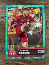 Jonathan Osorio #35 2023 Topps Chrome MLS Aqua Lava Refractor /125 Toronto FC