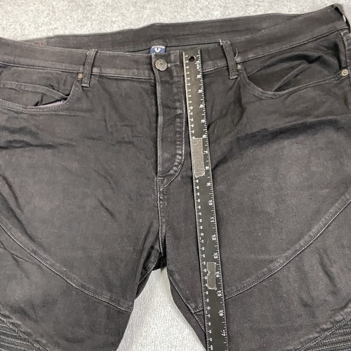 Pantalones de mezclilla True Religion para hombre 44 47x34 Rocco Moto relajados ajustados elásticos botones mosca - Imagen 7 de 23
