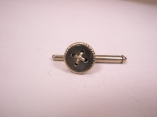 SINGLES 1 5/16" Gray Round Mother of Pearl Vintage Formal Tux Shirt Stud c187