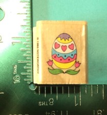 Small DECORATED EASTER EGG Rubber Stamp by Noteworthy