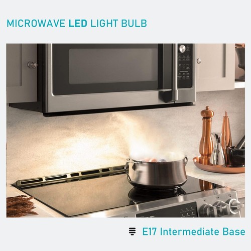 LED Microwave Light Bulbs 40W Equivalent E17 Dimmable 3W 380 Lumens 2 Pack - Picture 5 of 5
