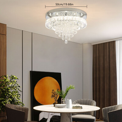 LED Ceiling Light Crystal Chandelier Modern Flush Mount