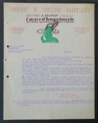Invoice COLOREX INK PRINTING ink GRIGNY varnish header illustrated 48