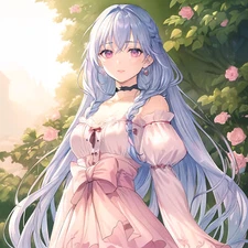 Anime Girls Flowers Artwork Digital Art Ai Art  Gaming Mat Desk 9556