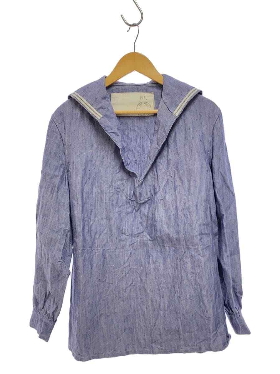FRENCH MILITARY 50s~ French Navy Sailor Shirt Long Sleeve Shirt 