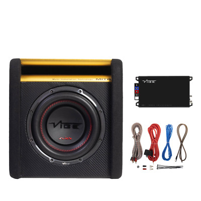 Slick MIT8 8'' Bassbox 500W RMS 1350W Max Vibe 400.1 Verstärker + Kabelsatz