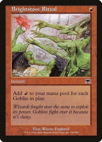 red ritual cards mtg Brightstone Ritual (191) - Onslaught