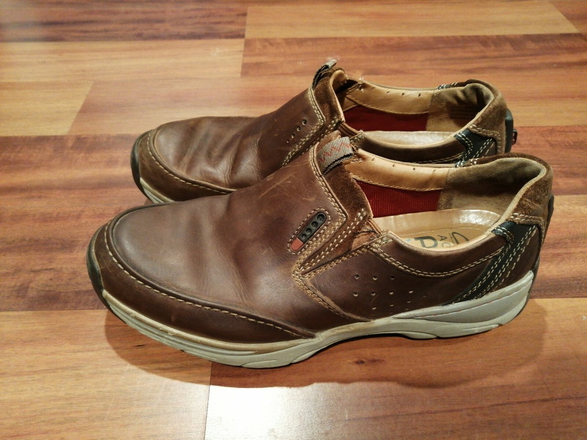 Clarks Skyward Free Mens Leather Active Air Vent Loafers Shoes Brown Size 