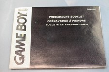 NO GAME- NINTENDO PRECAUTIONS BOOKLET GAMEBOY SYSTEM MANUAL ONLY