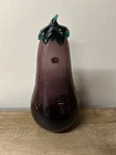 Blenko Handmade Glass Art Eggplant 9"
