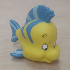 Disney Flounder Figurine Yellow Blue The Little Mermaid Movie Collectible