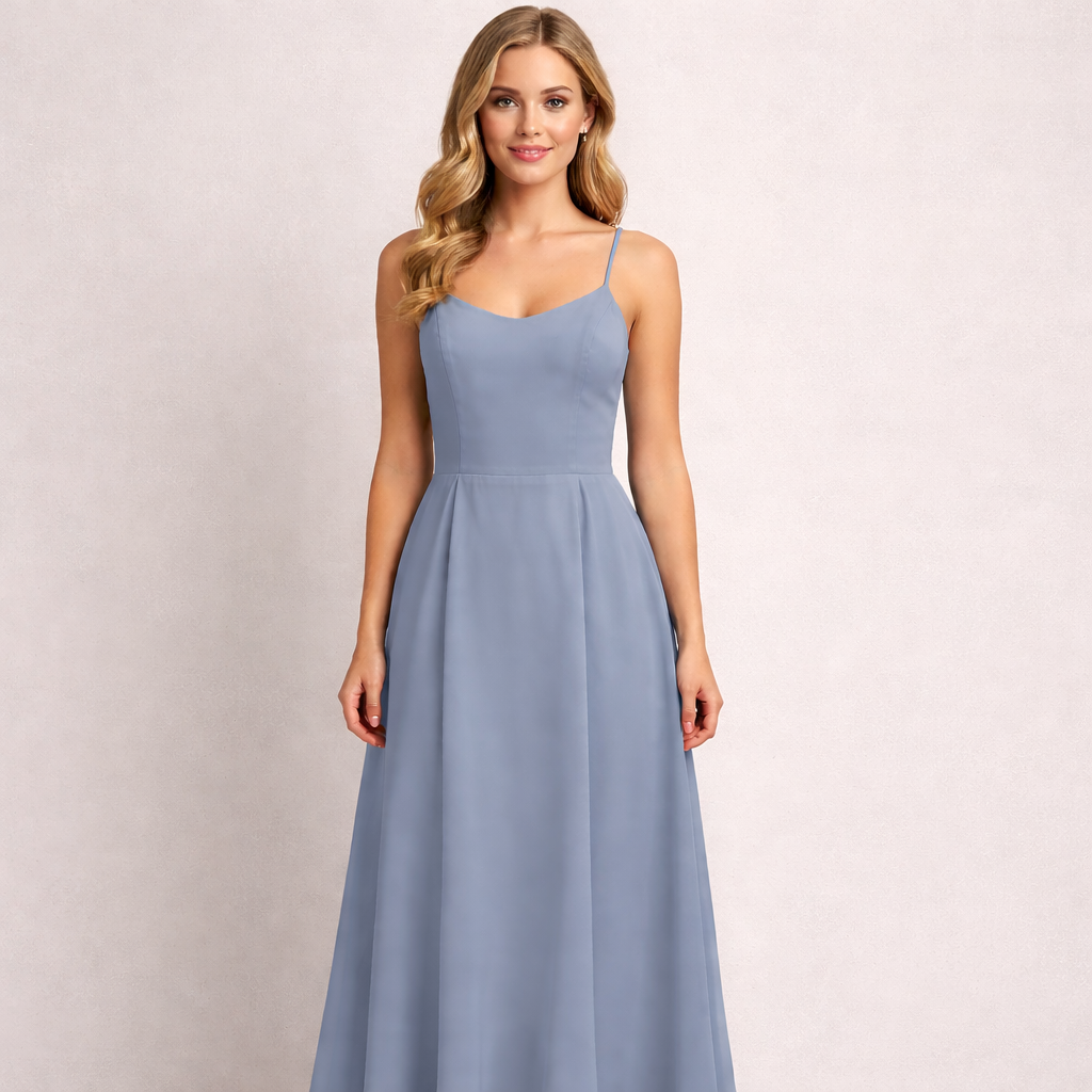 Azazie Dusty Blue A-Line Bridesmaid Dress Womens 10 A10 Classic Long Formal Gown | eBay Azazie Dusty Blue A-Line Bridesmaid Dress Womens 10 A10 Classic Long Formal Gown | eBay